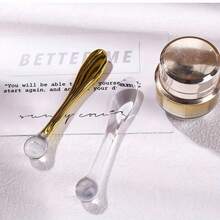 3pcs Reusable Makeup Spatula Mud Mixing Spoon, Beauty Absorption And Application Scoop Makeup - 3 mục - Xem 4