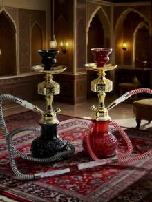 Neuer tragbarer Shisha-Set (beinhaltet Schale, Schlauch, Kohle-Ablage, Zange), hochwertige kleine Einzel-Schlauch Shisha, Premium Glasflasche, Acryl-Schaft, Metall-Schlauch und Zubehör, ohne Strom, Geschenkidee für Rückschulstart, Valentinstag, Vatertag, geeignet für Bars, Nachtclubs, KTVs, Zuhause und Restaurants, leicht zu transportieren