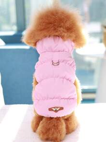 Ropa de invierno para mascotas de 3 capas gruesas, de tela fácil de limpiar, se puede lavar a mano o a máquina, incluye anillo para correa para un uso talla grande seguro en exteriores, disponible en varios tamaños y colores - Rosa - Ver 20