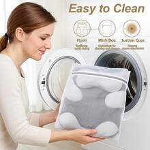 Bath Pillow Tub Ergonomic Shape Design Bath Pillow And Neck Support SPA Bathtub Pillow 4D-Mesh With Suction Cups Washable Gray Halloween Christmas New Year - 21″*19″ Bear Shape - View 4