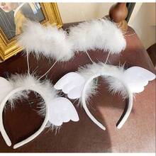 各种发光头带，仙女照片闪光头带灯，适合黑暗中发光的霓虹狂欢派对，适合女性、成人、生日、万圣节、圣诞节礼物、派对用品 - 天使髮箍 - 查看 11