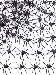 100pcs Halloween Plastic Spiders, Long-Legged Plastic Spider, Small Spider Accessories, Spider Outdoor Decoration, Cake Decoration, Scary Little Spider Prank Props, Halloween Indoor/Outdoor Party Decoration