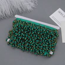 1 码串珠流苏装饰流苏吊坠 4.5 厘米宽蕾丝用于工艺品缝纫配件流苏 DIY 装饰饰边装饰流苏缝纫流苏流苏流苏装饰饰品高级定制缝纫流苏面料和蕾丝流苏工艺品珠饰流苏