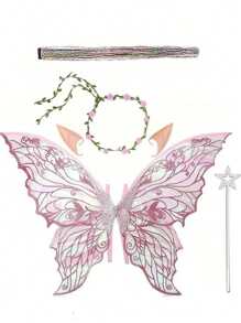 1pc Hot Foil Butterfly Fairy Wings Suitable For All Kinds Of Festive Bar Party Cosplay Props Music Festival