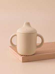 1PC Personalized Customization Name Children Silicone Sippy Cup Portable Water Bottle Kids Feeding Learning Cups Leakproof Toddler Bottles Solid Color Custom Tableware,Halloween Edit,Back To School Fashion,Christmas Gift