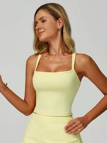 MASKERT Sports Vest' Women's Sports Vest Running Fitness Sports Vestyoga Clothes Home Commutingleisure Comfortable Skin Friendly - Màu vàng - Xem 7