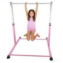 Gr8 Home Gymnastics Horizontal Kip Bar Home Gym Adjustable Height For Children Kids Pink - Pink - View 1