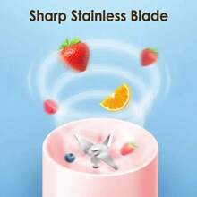 Wiederaufladbarer Mixer, Entsafter für frische Früchte, tragbare USB-Entsafterflasche, Mini-schneller elektrischer tragbarer Smoothie-Mixer