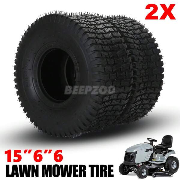 Ride On Mower Tyres Parts 15x6.00-6 Tyres Turf Saver Commercial 4-PLY Lawn Tyres