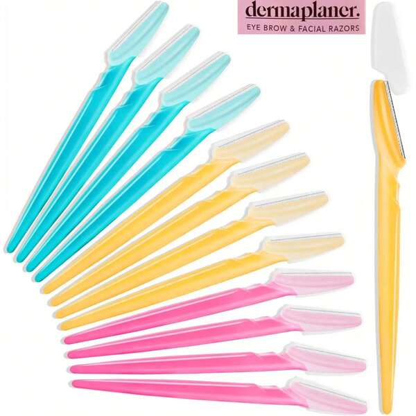 3 pièces Ensemble de taille-sourcils, taille-sourcils de sécurité, taille-sourcils à long manche de sécurité, outil de toilettage pour la taille des sourcils, rasoir, outil d'exfoliation de précision pour taille-sourcils, lames de rasoir pour le visage, lames de taille-sourcils et rasoir avec étui de protection pour enlever les poils du visage et du corps, convient pour les voyages, pour les hommes et les femmes. 1/3/6 pièces.