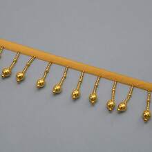 1 码串珠流苏装饰流苏吊坠 4.5 厘米宽蕾丝用于工艺品缝纫配件流苏 DIY 装饰饰边装饰流苏缝纫流苏流苏流苏装饰饰品高级定制缝纫流苏面料和蕾丝流苏工艺品珠饰流苏