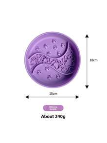 1 pieza Tazón lento de silicona para mascotas, ayuda a los gatos y perros a comer adecuadamente, plato dividido antiderrame y antiahogo con ventosa, alfombrilla para lamer