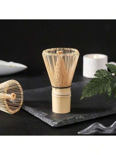 1件套日式茶筅套装，80齿竹制，透明管包装，传统工艺。适用于抹茶搅拌。茶道爱好者、抹茶套装、日式料理和茶文化学习者的必备之选。