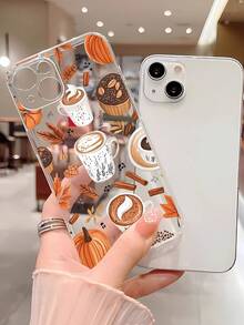 1 pieza Funda de teléfono de TPU con gráfico de calabaza de otoño personalizada y de moda, compatible con iPhone 16/16Pro/16Plus/15/15ProMax/15Pro/11/12/13/14ProMax/12Mini/13Mini/11Pro/11ProMax/12Pro/12ProMax/13Pro/13ProMax/14Pro/14ProMax, cubierta suave de alta gama, resistente al agua, a los golpes y a los arañazos - Multicolor - Ver 3