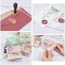 New1  Letter L Wax Seal Stamp 25mm Vintage Alphabet Initial Sealing Wax Stamps Retro Removable Brass Head  Wooden Handle For Wedding Invitations Envelope Thanksgiving Christmas Halloween Party - 影像顏色 - 查看 6