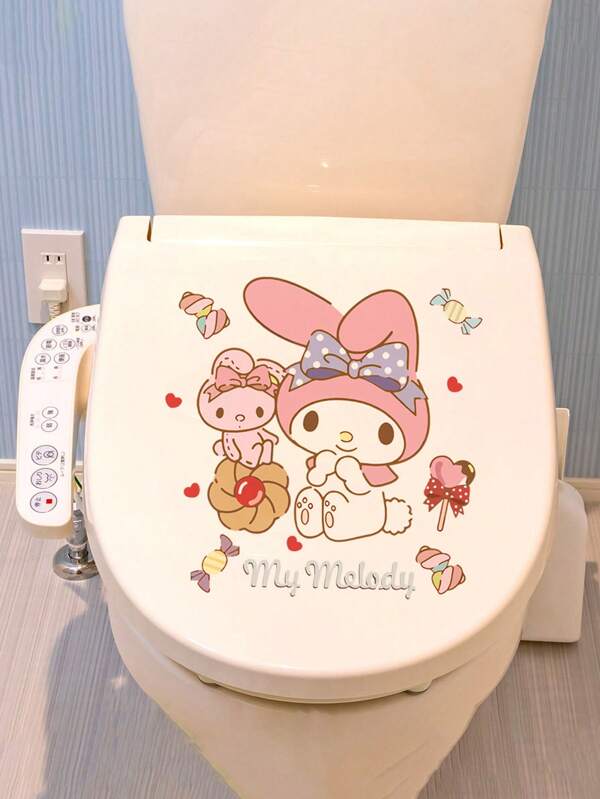 Sanrio Sanrio Wallpaper, Cartoon Animation Stickers, Wall Decoration For Family Living Room And Bedroom, Girl Melody Wall Sticker, Toilet Sticker, Household Sticker
