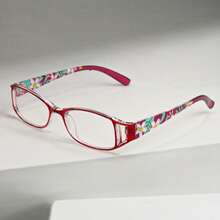 2 Stücke modische quadratische Lesebrille mit Blumenmuster, elegante Lupen mit hochauflösenden Gläsern und farbenfrohen Fassungen für Männer und Frauen, ideal für den täglichen Gebrauch, Büro und Outdoor-Einsatz