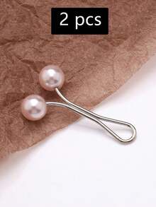 2/4 Peças Conjunto de Broches e Alfinetes em Liga Metálica em Formato de U - Alfinetes de Segurança Metálicos Multiuso para Lenços, Calças, Golas e Punhos - Sem Eletrodeposição, Destacável, Design Sem Costura, Acessórios de Halloween, Dia dos Professores