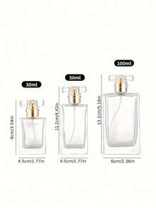 Customization 1pc Personalized Engraved Perfume Bottle - Custom Name & Pattern Wedding/Anniversary Gift - Elegant Floral Or Plain Glass Atomizer With Leakproof Golden-Cap - Refillable Travel Perfume Spray For Bridal Party - Ideal For Cosmetics & Fragrances, Reusable Gift, Bridal Party Favors, Sophisticated Design, Glass Perfume Bottle - 100ml - View 3