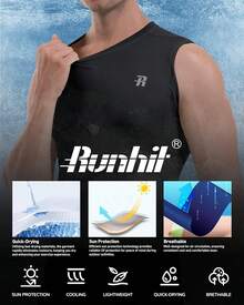 GYHSRunhit Sleeveless Compression Shirt Men Top Athletic Muscle Shirts Men - Grey - View 11