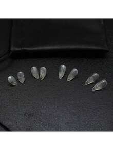 4 对万圣节吸血鬼僵尸假牙，恶搞假牙玩具，派对假牙，尖牙妆容，舞会假牙配件化妆道具，角色扮演派对吸血鬼牙套，万圣节礼物赠送他人 - 彩色 - 查看 4