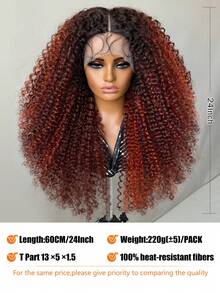 Perucas sintéticas Jerry Curl de 24 polegadas, perucas crespas e cacheadas para mulheres afro, 13x5x1,5, pretas, pré-depiladas, perucas de renda frontal Latisha para mulheres