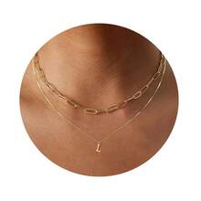 1 szt. Modny, spersonalizowany naszyjnik z wisiorkiem z 26 inicjałami, uniwersalny naszyjnik w stylu letnim, prezent dla kobiet - Żółte złoto - Zobacz 20