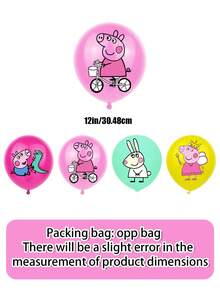 Peppa Pig 小猪佩奇主题生日派对装饰品 粉色小猪佩奇气球套装 卡通派对场景装饰用品 圣诞装饰 家居圣诞礼物 圣诞装饰 - 彩色 - 查看 4