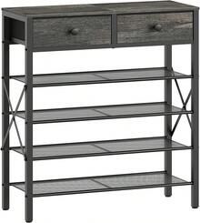 Estantes plegables para zapatos - Carbono + Negro - Ver 1