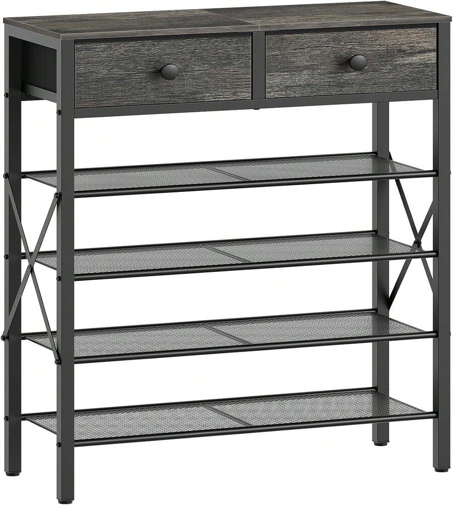 Estantes plegables para zapatos - Carbono + Negro - Ver 1