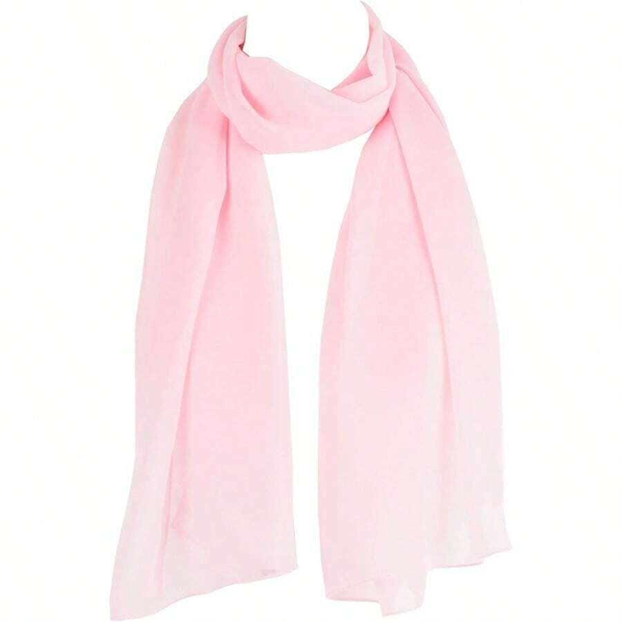 Chiffon Scarf Sheer Wrap For Women - 粉色 - 查看 1