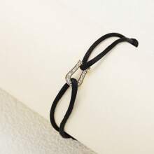 1 pieza Brazalete de metal con herradura de moda y cristales, brazalete con amuleto de la suerte adecuado para uso diario y como regalo para ocasiones festivas