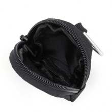 1pc Zipper Canvas Case For Airpods, Multi-Functional Storage Bag, With Buckle Easy Carry, With Innser Small Bag Storage Charging Cable Eartips Etc,