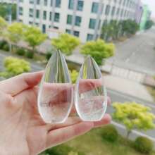 1pc Natural Clear Quartz Torch Carving Piece Ornament, White Crystal Flame Carving Piece, Crystal Crafts, Creative Home Interior Decorative Ornament, Valentine's Day Gift, Unique Holiday Gift