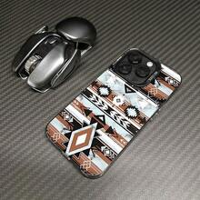 Retro Western Cowboy Style Pattern Phone Case For IPhone 16 15 14 13 12 11 Pro Max Plus Luxury Shockproof Protection Cellphone Cover - 黑色 - 查看 4