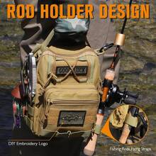 Small Fishing Backpack,Waterproof|Wear-Resistant|Durable|Molle|EDC|Outdoor Tactical Messenger Bag,  For  Hiking,  Daily Carry Small Gym Bag - KhakiA - View 5
