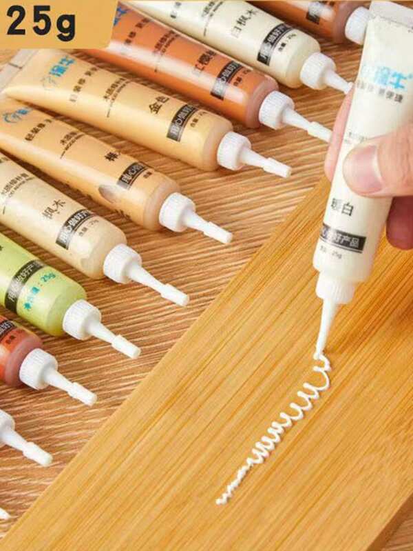 25g Wooden Furniture Repair Paste, Paint-Free, Furniture Coloring Scratch Repair Covering, Wooden Door Paint Repair Paste, Nail Hole Repair Paste, Repair Desks, Stairs, Wooden Floors, Wardrobes, Etc., Furniture Paint Repair, A Variety Of Colors To Choose From, Simple Operation, Quick Drying And No Odor, A Must-Have Repair Tool For Renting And Moving, Making Your Home Look Brand New