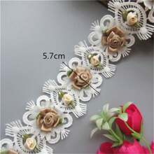 1 ياردة من الشريط المطرز المطرز قماش التطريز مزينة للحرف اليدوية فساتين الزفاف ملابس الديكور