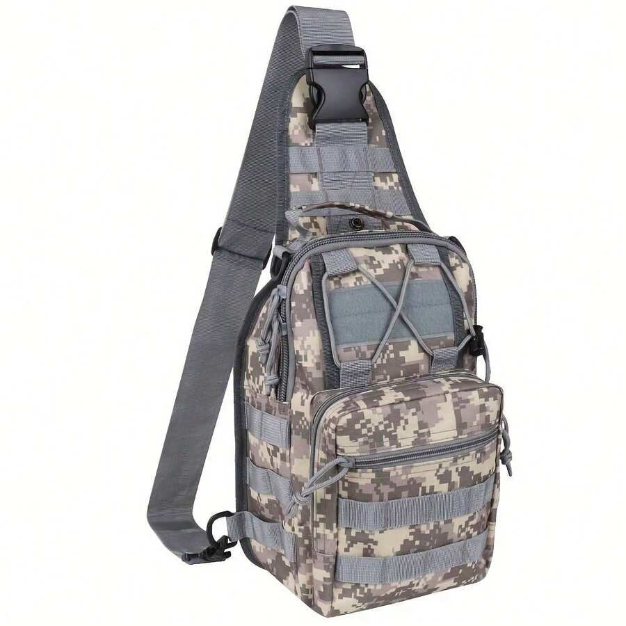 Small Fishing Backpack, Fly Fishing Shoulder Bag, Fishing Gear Bag, Waterproof|Wear-Resistant|Durable|Molle|EDC|Outdoor Tactical Messenger Bag, Men's And Women's Shoulder Backpack, Suitable For Outdoor Shooting Range, Hiking, Fishing Camping, Daily Carry Small Gym Bag - 澳洲中央大學 - 查看 1