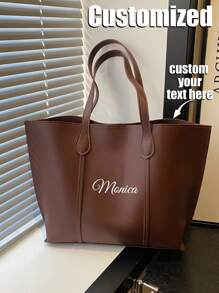 Customized Minimalist Shoulder Tote Bag Large Capacity, Lightweight, Portable, Business Casual, Suitable For Women As Daily Use Dating Gift Women's Vintage Pattern Tote Bag,Large Capacity Shoulder Bag,Stylish Bag For Work, Business Casual Bag