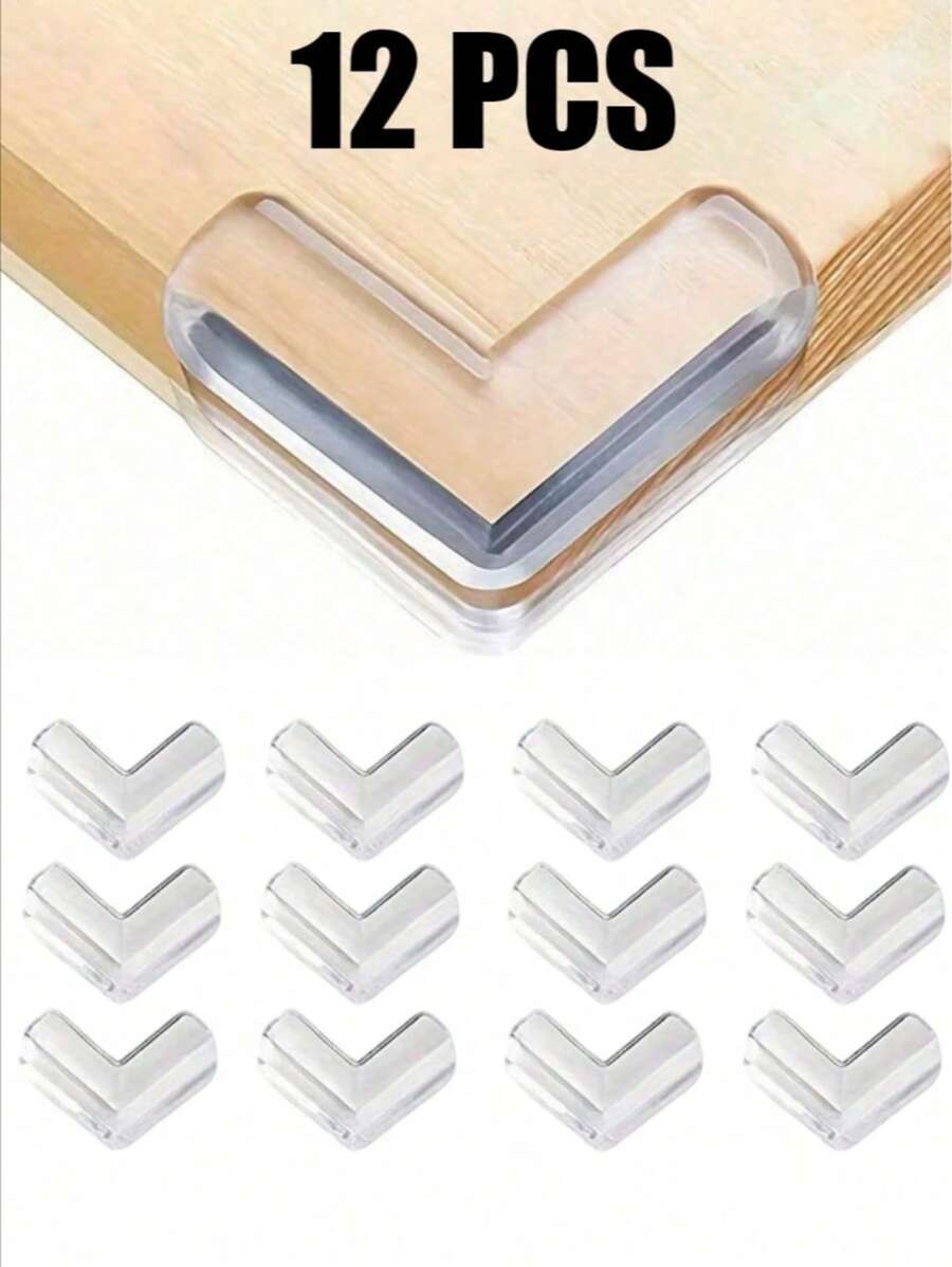 40pcs Transparent Corner Guards, Furniture Edge & Corner Protectors, L-Shaped, T-Shaped, Round Bumpers For Edges & Corners