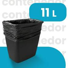 Plastic Trash Can For Outdoor And Indoor Use - Black - View 3