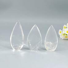 1pc Natural Clear Quartz Torch Carving Piece Ornament, White Crystal Flame Carving Piece, Crystal Crafts, Creative Home Interior Decorative Ornament, Valentine's Day Gift, Unique Holiday Gift