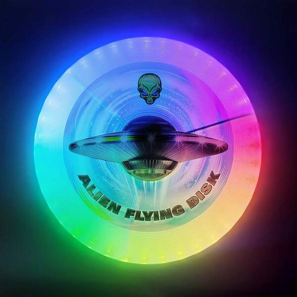 LED Flying Disc - 10 Million Colors 38 RGB LEDs, 12 Modes, Rechargeable, 175g, Soft Flying Disc, Adult/Men/Boys/Teen Birthday, Suitable For Outdoor, Lawn, Camping Games, Gifts, White, Holiday Exclusive Gift