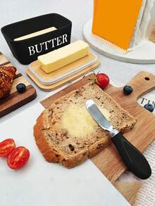 1pc Butter Dish,Butter Box,With Oil Knife,Cover,Butter Storage Container,Often Suitable For Kitchen Baking And Gift-Giving,Sealed Butter Container Covers The Countertop Or Refrigerator Can Be Cleaned In The Dishwasher