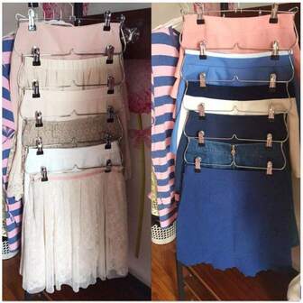 六层重型不锈钢裙裤衣架收纳架，带360°旋转挂钩 - 节省空间的衣柜收纳设计，现代弧形造型，适用于裙子、连衣裙、衬衫 - 耐用金属衣橱收纳工具（无需安装），裤架，衣柜收纳整理架，服装衣架，连衣裙衣架，衣橱悬挂配件