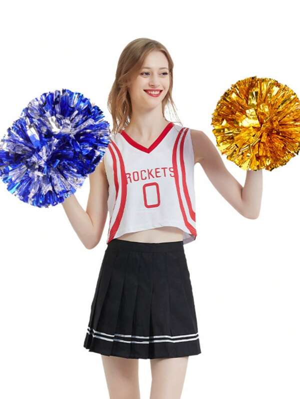 1 pièce, Pompon de pom-pom girl, Danse de fleurs à manivelle, Pompon de pom-pom girl, Représentation de boule de fleurs, Boule colorée