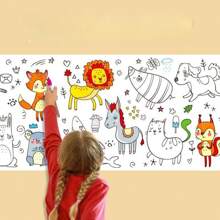 Super Long Children's Graffiti Painting Roll With Different Themes, Suitable For Boys And Girls Coloring And Drawing Over 3 Years Old Christmas Decoration