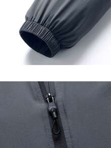 1pc Women's Lightweight Breathable Outdoor Jacket, Sports Coat For Autumn - Dark Grey - View 7