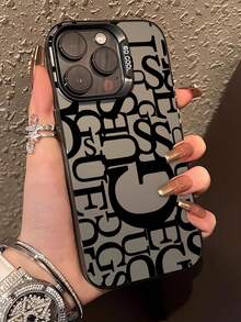Ốp lưng điện thoại cao cấp chống sốc, họa tiết chữ cái, thời trang, 1 chiếc, tương thích với Apple 17, 17 Plus, 17 Pro, 17 Pro Max, 16, 16 Plus, 16 Pro, 16 Pro Max, 15, 15 Plus, 15 Pro, 15 Pro Max, 14, 14 Plus, 14 Pro, 14 Pro Max, 13, 13 Pro, 13 Pro Max, 12, 12 Pro, 12 Pro Max, 11, 11 Pro, 11 Pro Max, 7, 8, X, XS, Chống ô nhiễm, Thời trang, Chống nước, Chống sốc, Chống rơi, Chống trầy xước, Quà tặng sinh nhật mùa xuân - màu đen - Xem 5